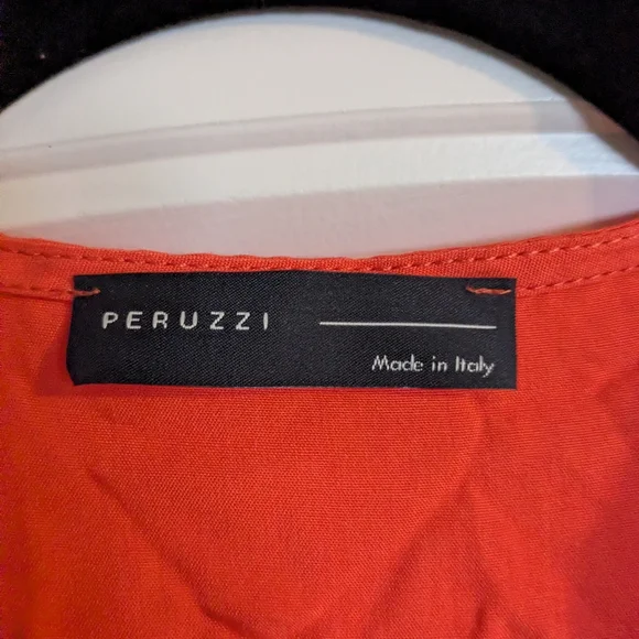 Peruzzi Orange Rouched Front Top - Picture 4 of 5
